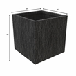 LeisureMod Verdura Indoor Outdoor Square Planter 22 Inch in Black