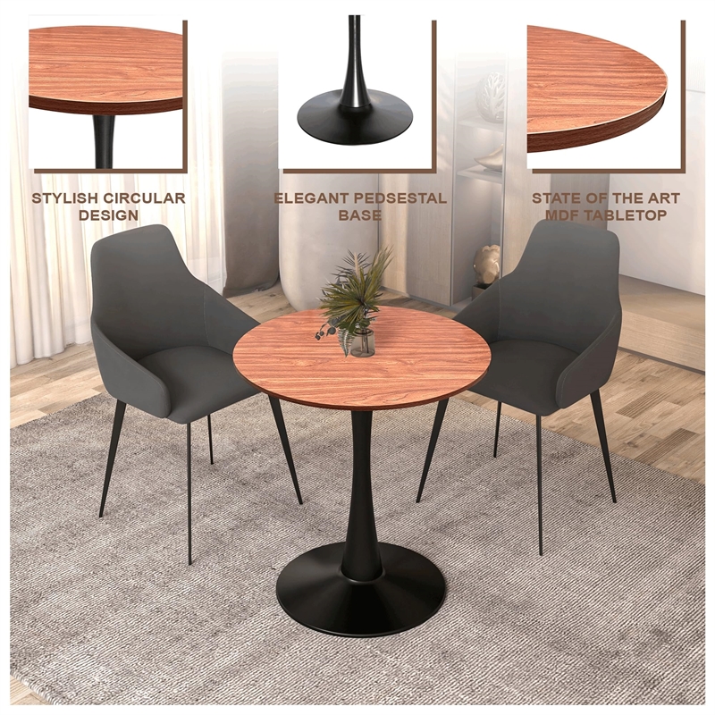 LeisureMod Bristol Dining Table with a 27 