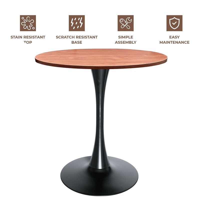 LeisureMod Bristol Dining Table with a 27 