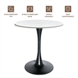 LeisureMod Bristol Dining Table with a 27 