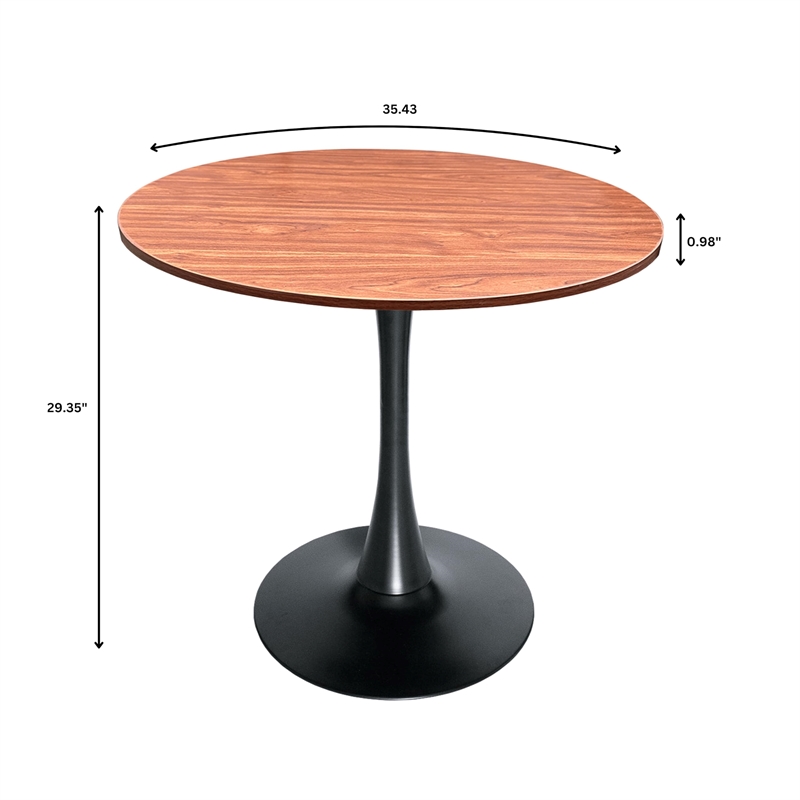 LeisureMod Bristol Dining Table with a 36 