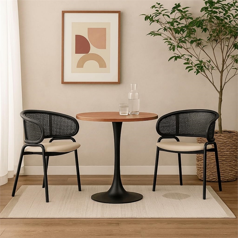 LeisureMod Bristol Dining Table with a 36 