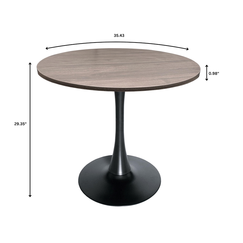 LeisureMod Bristol Dining Table with a 36 