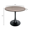 LeisureMod Bristol Dining Table with a 36 