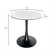 LeisureMod Bristol Dining Table with a 36 