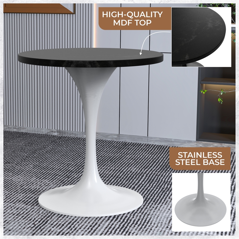 LeisureMod Verve Dining Table with a 27