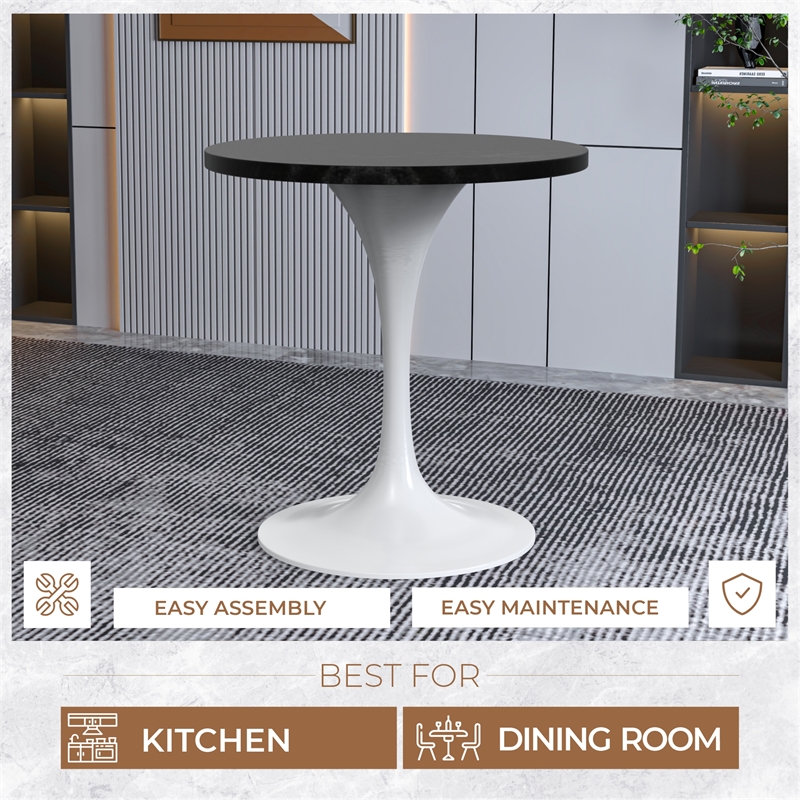 LeisureMod Verve Dining Table with a 27