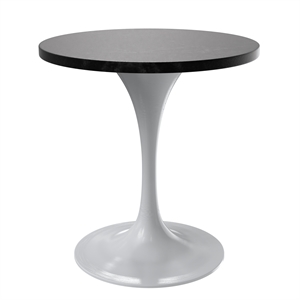 LeisureMod Verve Dining Table with a 27&quot Wood Tabletop in Black