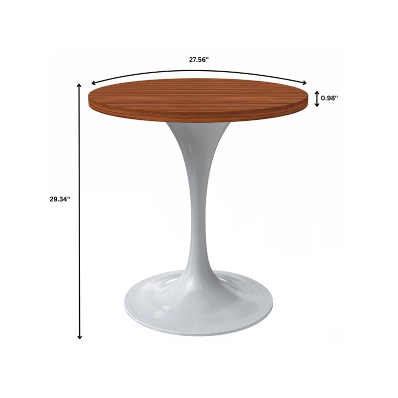 LeisureMod Verve Dining Table with a 27