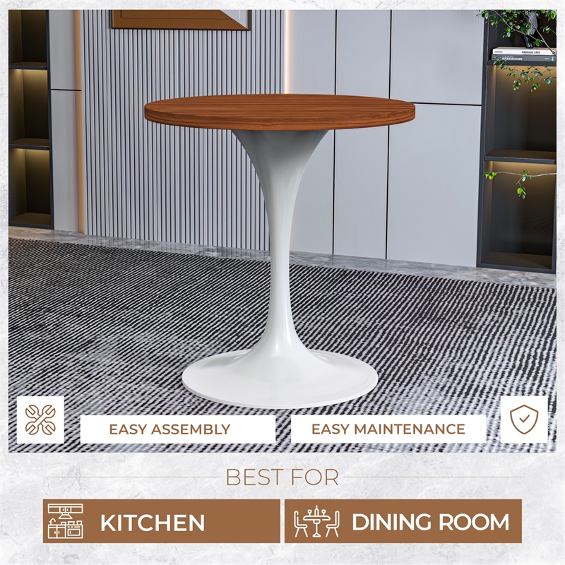 LeisureMod Verve Dining Table with a 27