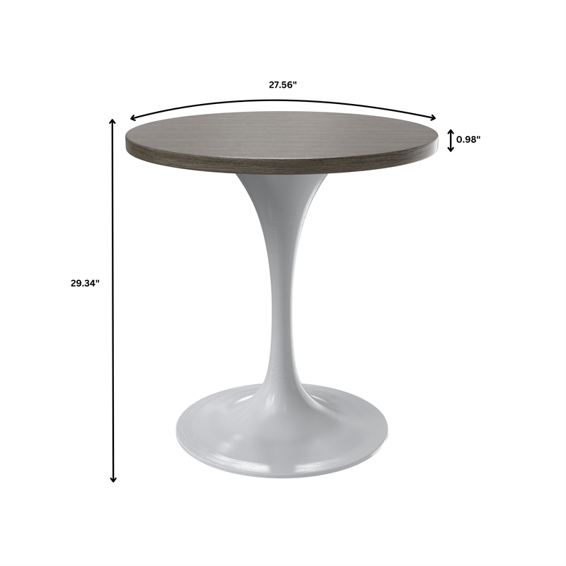 LeisureMod Verve Dining Table with a 27