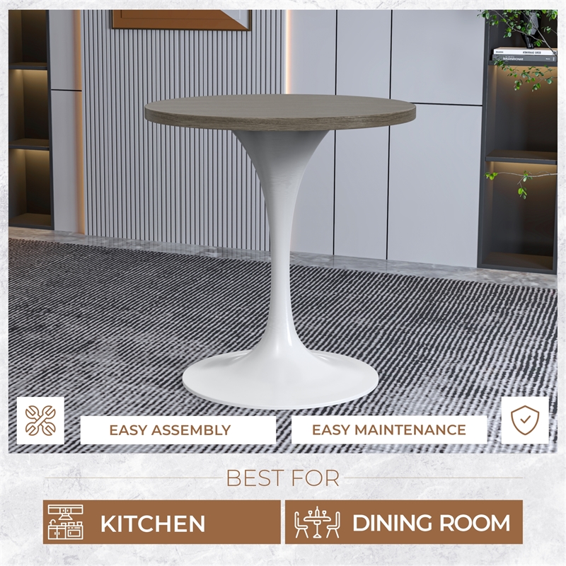 LeisureMod Verve Dining Table with a 27