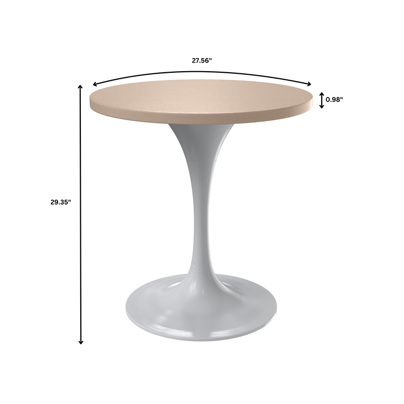 LeisureMod Verve Dining Table with a 27