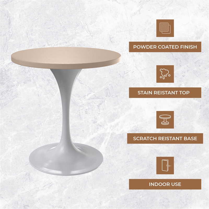 LeisureMod Verve Dining Table with a 27