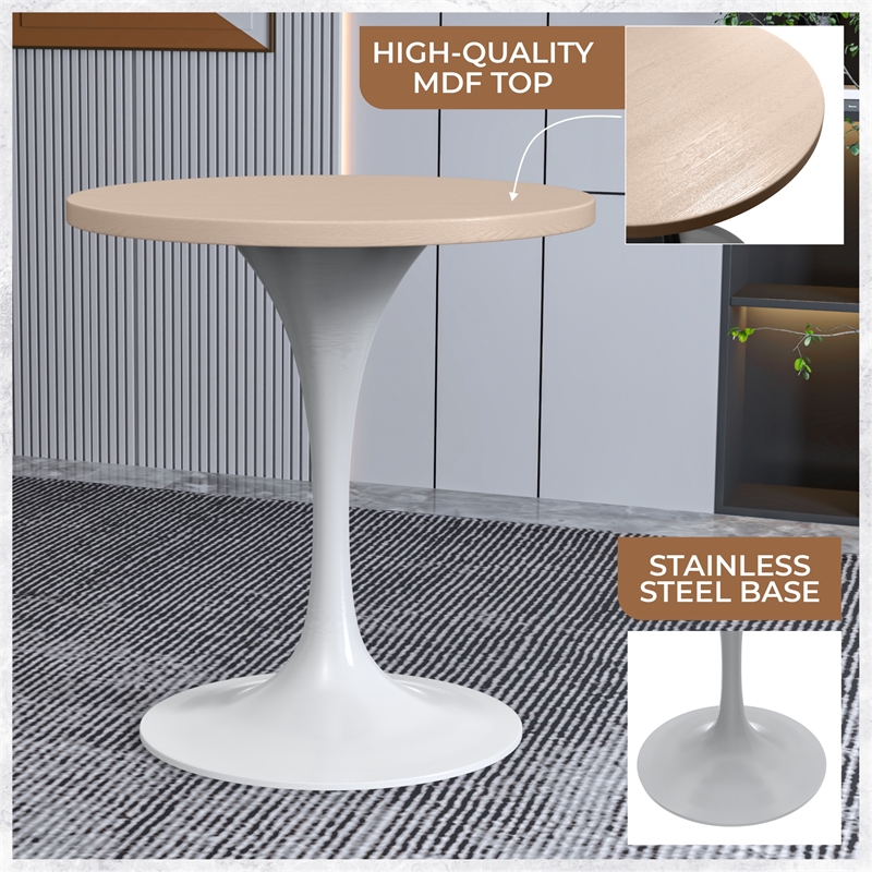 LeisureMod Verve Dining Table with a 27