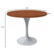 LeisureMod Verve Dining Table with a 36