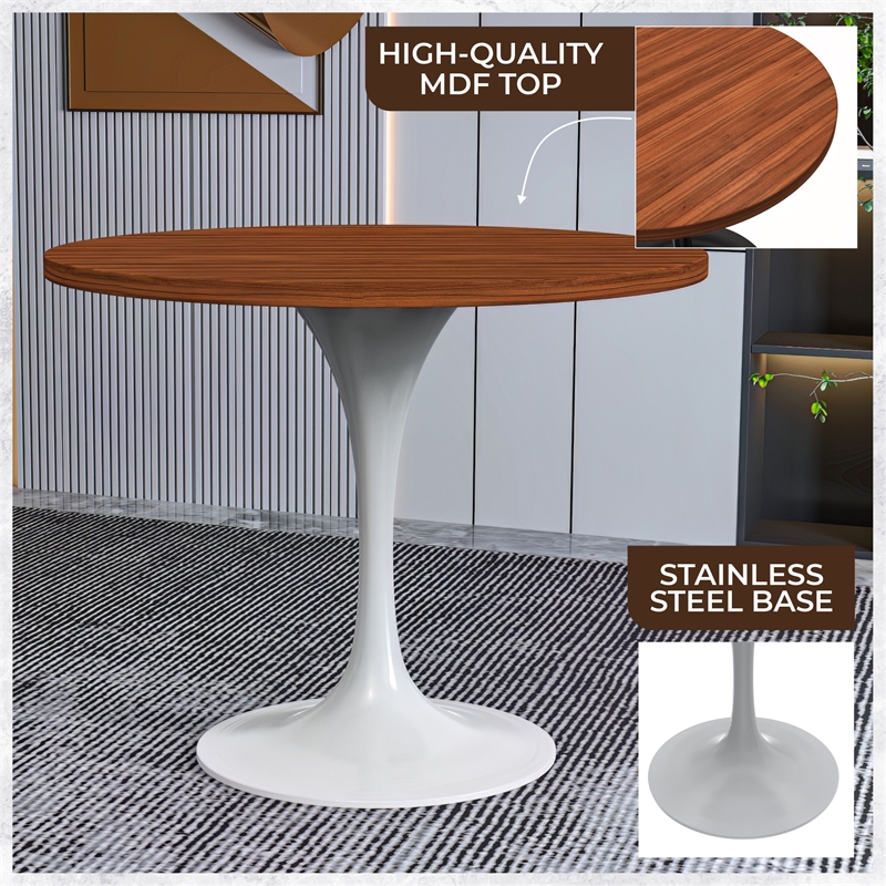 LeisureMod Verve Dining Table with a 36