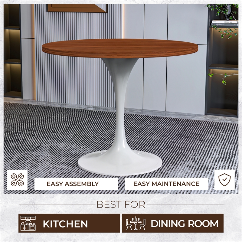 LeisureMod Verve Dining Table with a 36
