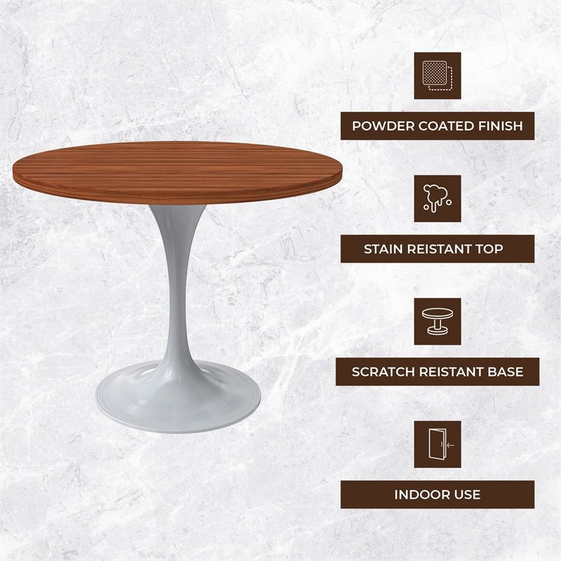 LeisureMod Verve Dining Table with a 36