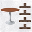 LeisureMod Verve Dining Table with a 36