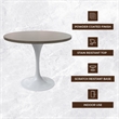 LeisureMod Verve Dining Table with a 36