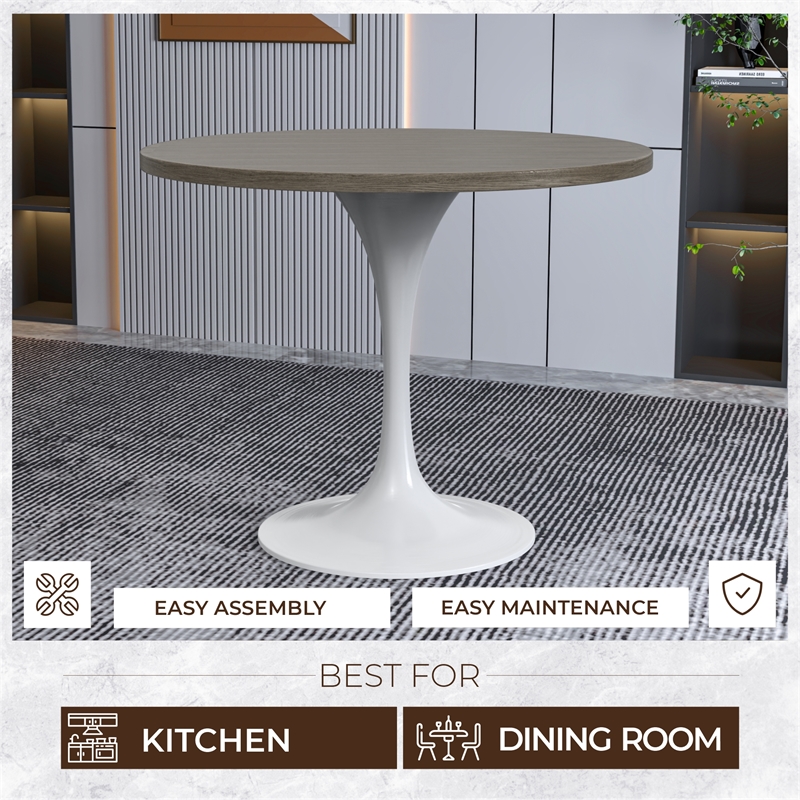 LeisureMod Verve Dining Table with a 36