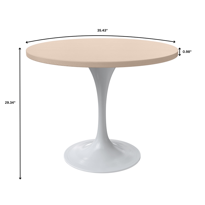 LeisureMod Verve Dining Table with a 36