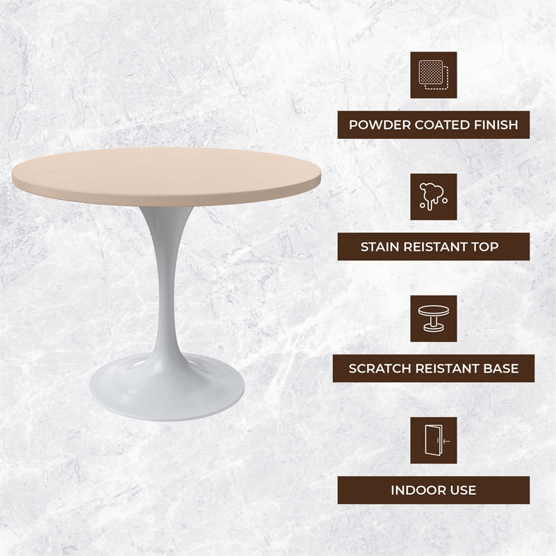 LeisureMod Verve Dining Table with a 36