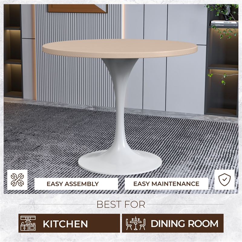 LeisureMod Verve Dining Table with a 36