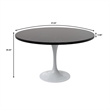 LeisureMod Verve Dining Table with a 48