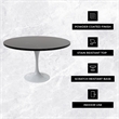 LeisureMod Verve Dining Table with a 48