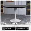 LeisureMod Verve Dining Table with a 48