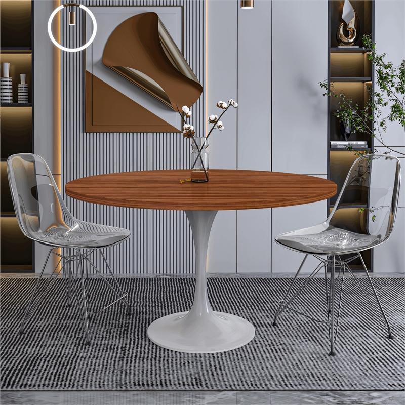 LeisureMod Verve Dining Table with a 48