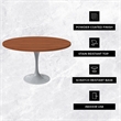 LeisureMod Verve Dining Table with a 48