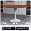 LeisureMod Verve Dining Table with a 48