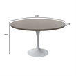 LeisureMod Verve Dining Table with a 48