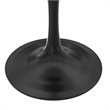 LeisureMod Verve Round Dining Table with White Resin Top and Black Base 27 Inch