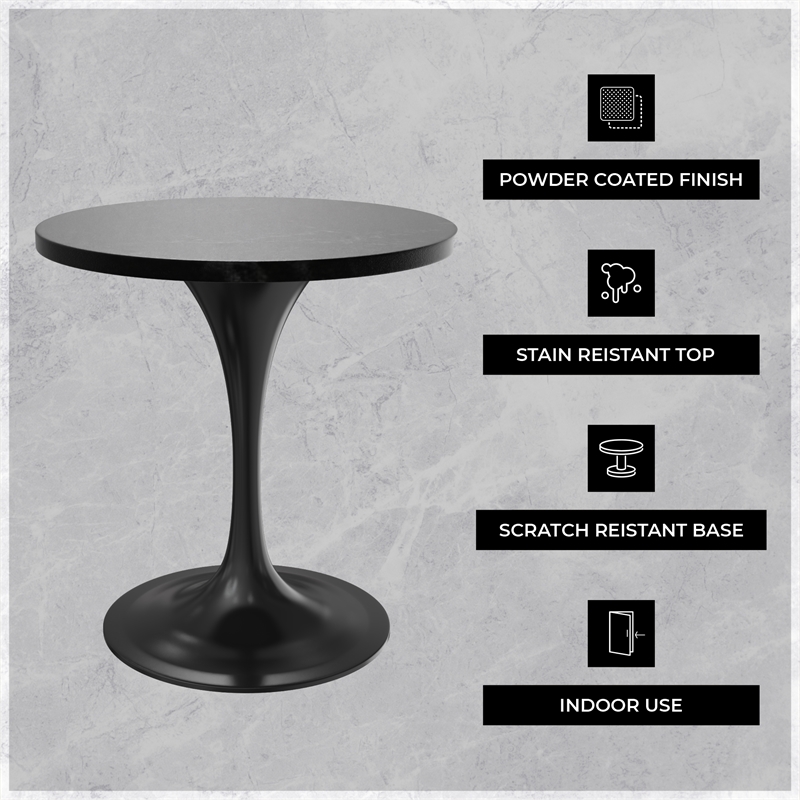 LeisureMod Verve Dining Table with a 27
