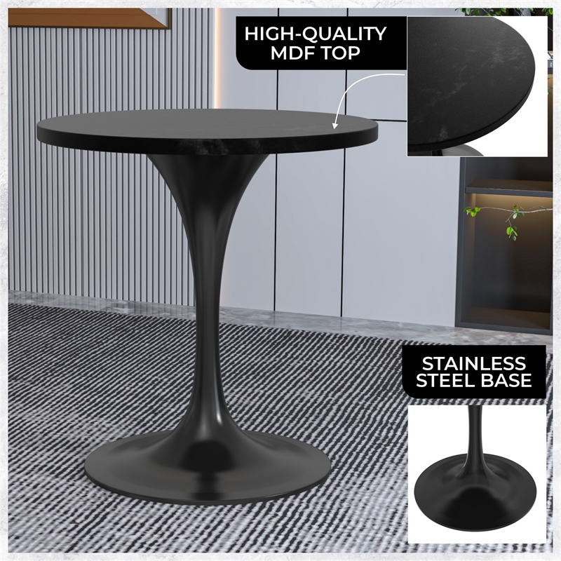 LeisureMod Verve Dining Table with a 27