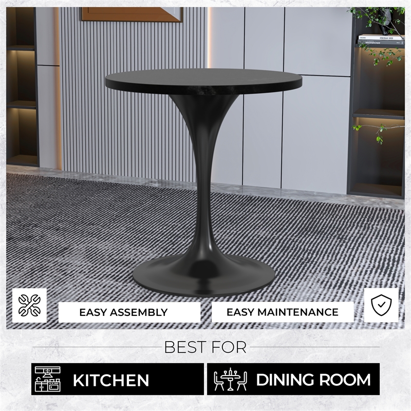 LeisureMod Verve Dining Table with a 27