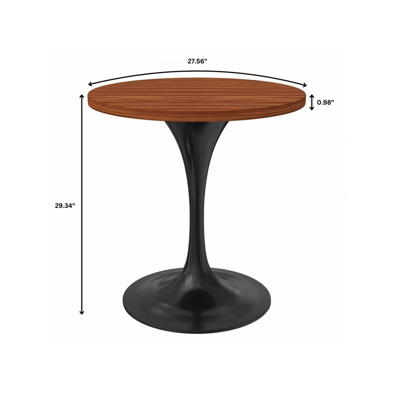 LeisureMod Verve Dining Table with a 27
