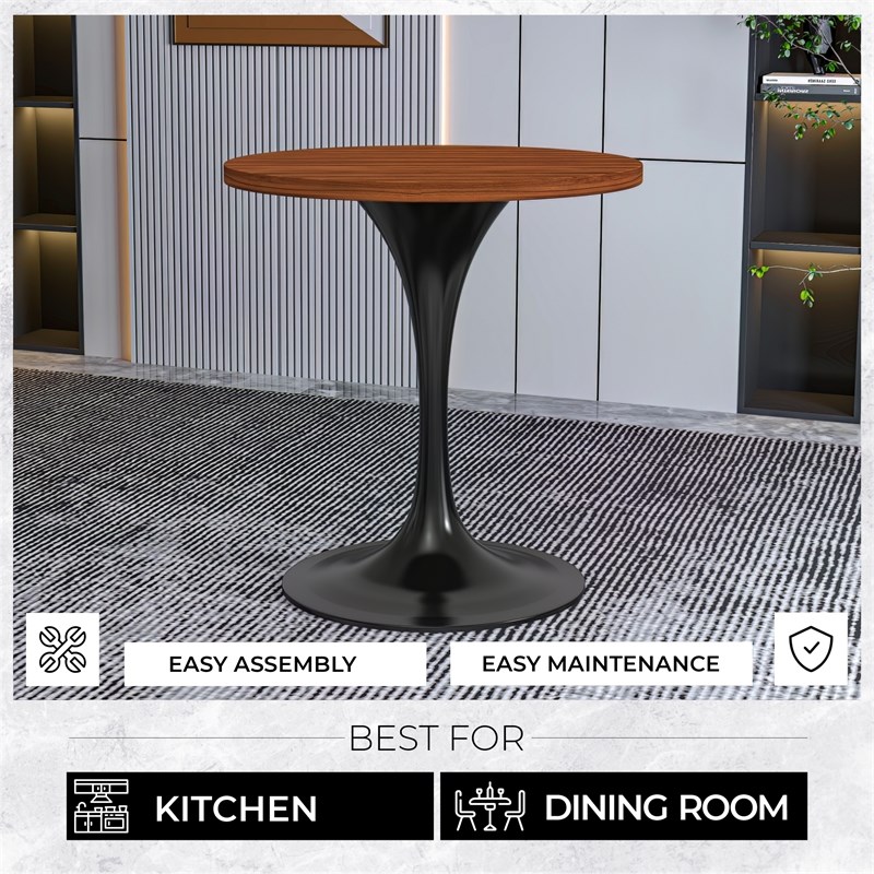 LeisureMod Verve Dining Table with a 27