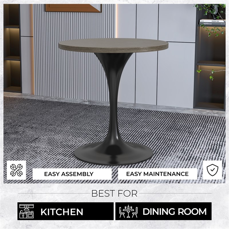LeisureMod Verve Dining Table with a 27