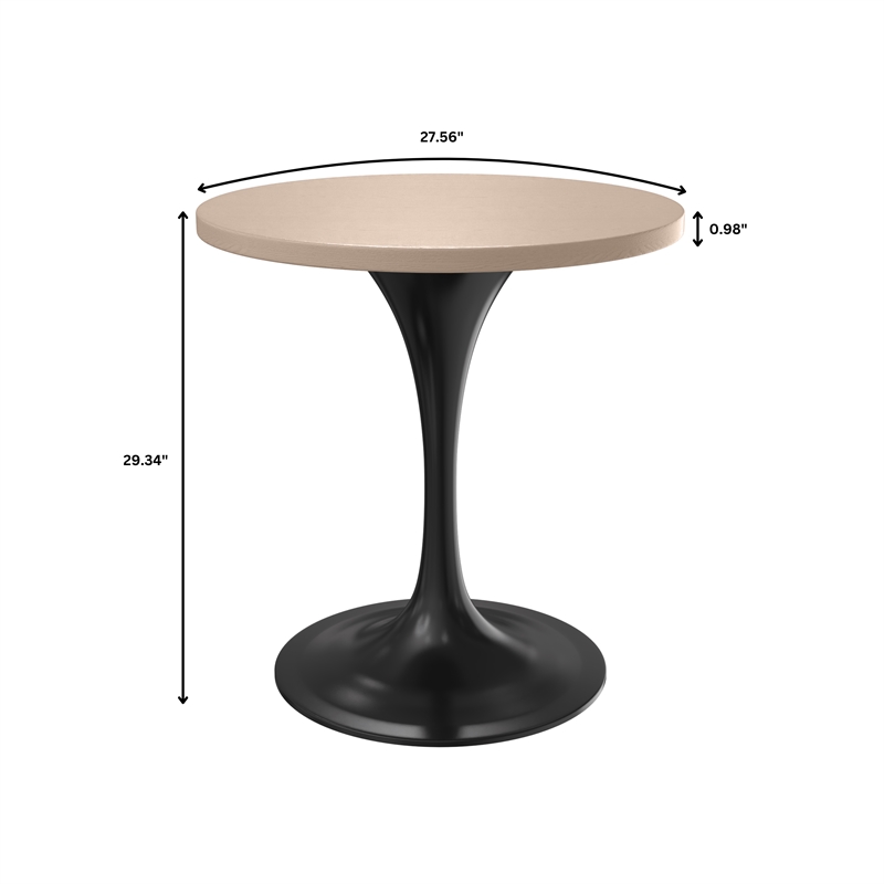 LeisureMod Verve Dining Table with a 27