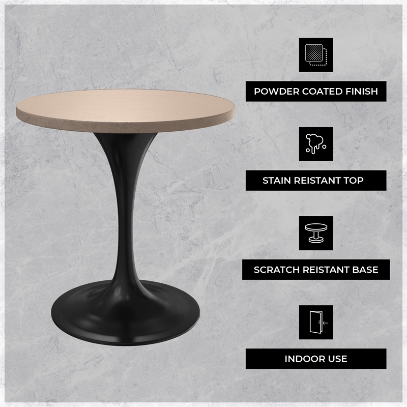 LeisureMod Verve Dining Table with a 27
