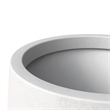 LeisureMod Orchid Fiberstone and MGO Clay Round Planter White 12