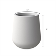 LeisureMod Orchid Fiberstone and MGO Clay Round Planter White 12
