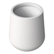 LeisureMod Orchid Fiberstone and MGO Clay Round Planter White 12
