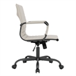 LeisureMod Harris Leather Office Swivel Chair with Iron Frame in Teal