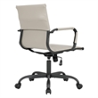 LeisureMod Harris Leather Office Swivel Chair with Iron Frame in Teal